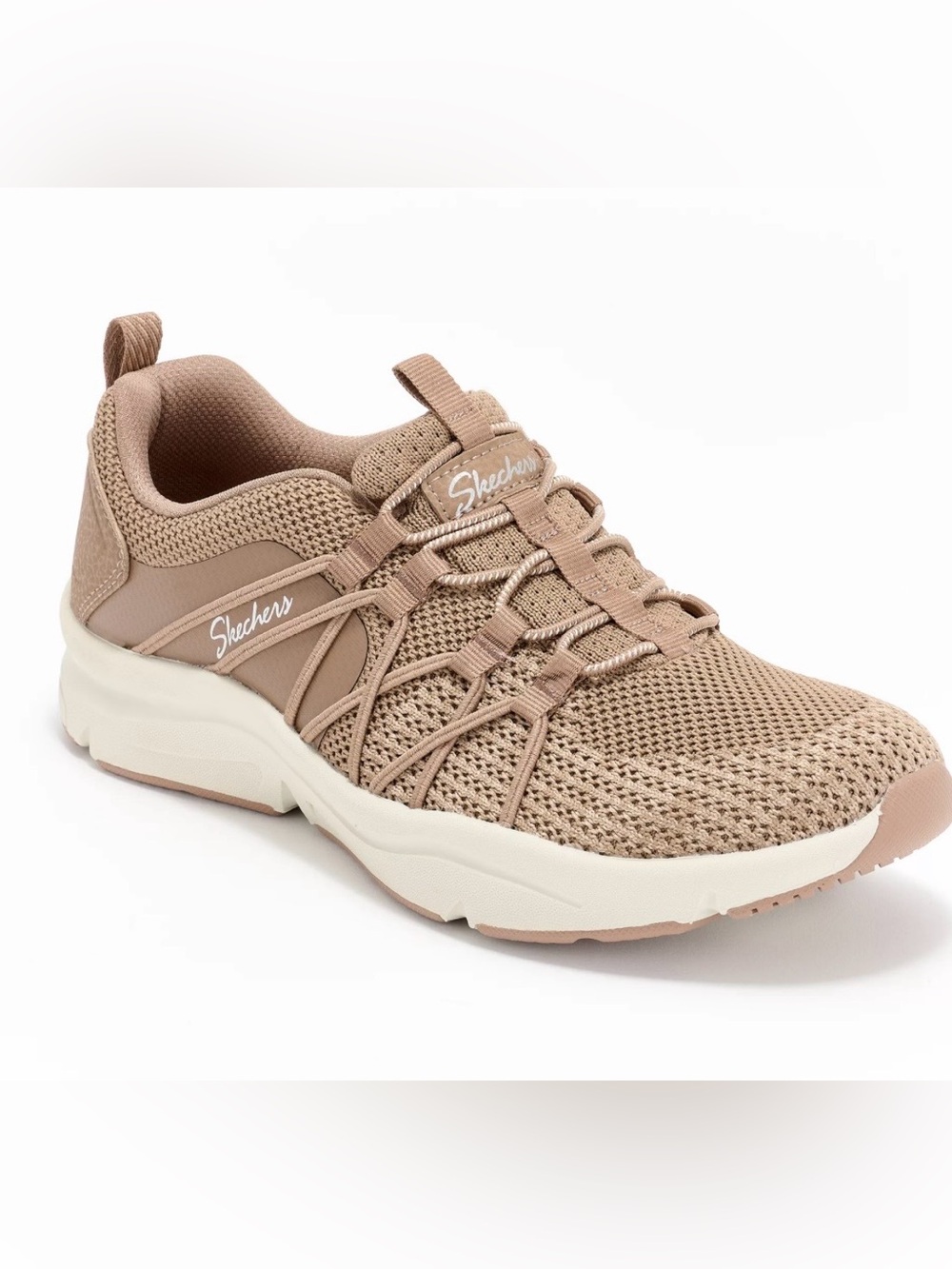 Skechers Women's Brown Bungee Lace Slip-On Sneakers 7.5